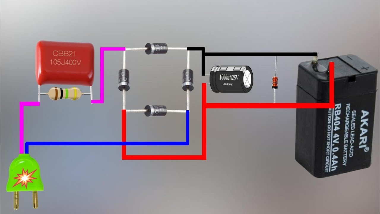 How To Make Battery Charger At Home Easy || Lead Acid Battery Charger || 4 Volt Battery Charger