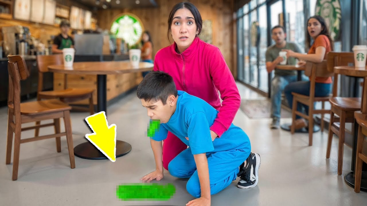 He THREW UP in Starbucks… 
