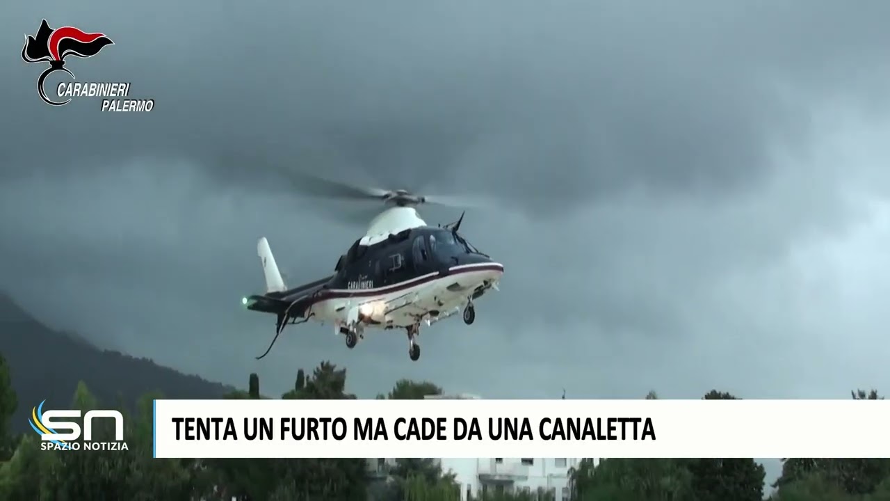 Tenta un furto ma cade da una canaletta
