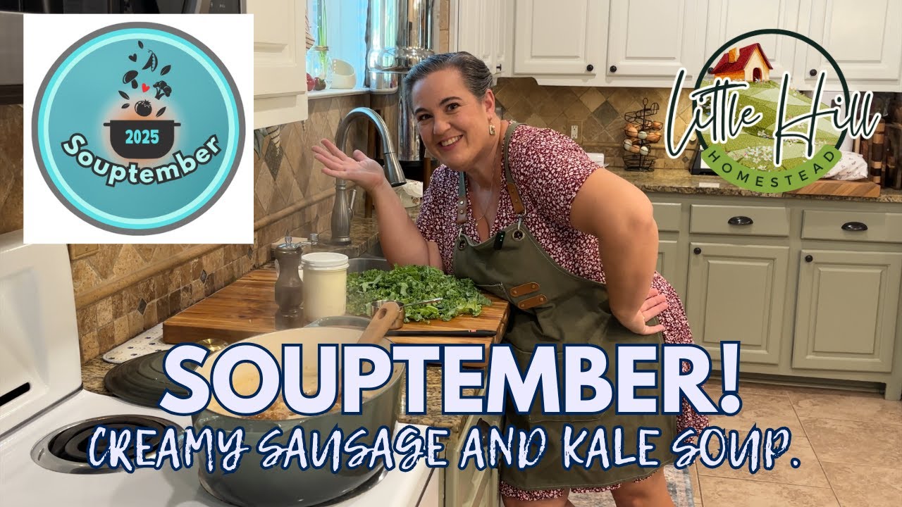 Souptember - creamy sausage and kale soup.