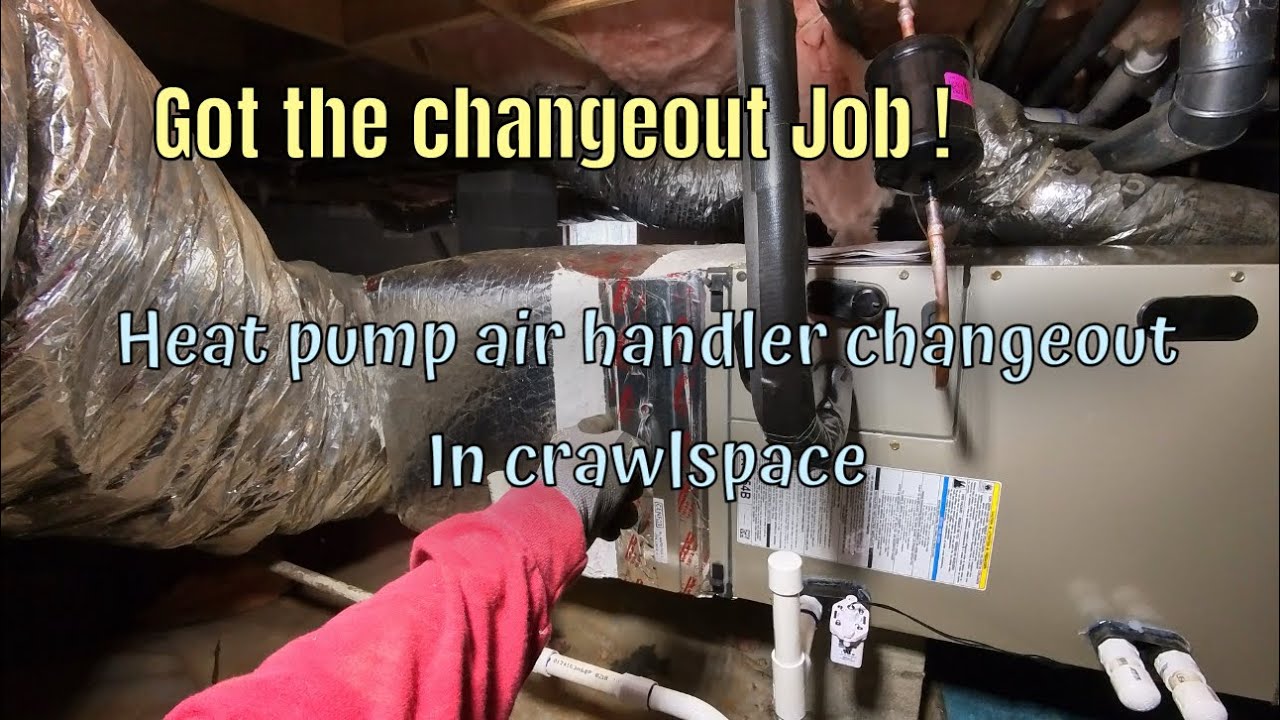 Changeout in crawlspace with new lineset #bluecollar #hvac #hvacsystem 
