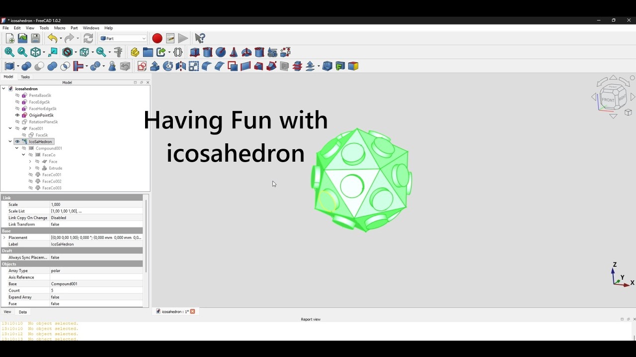 Icosahedron in FreeCAD