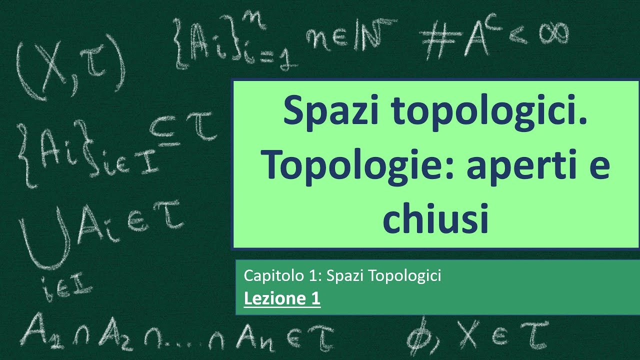 Spazi Topologici. Aperti e chiusi. Topologia discreta, banale, cofinita e del punto particolare.