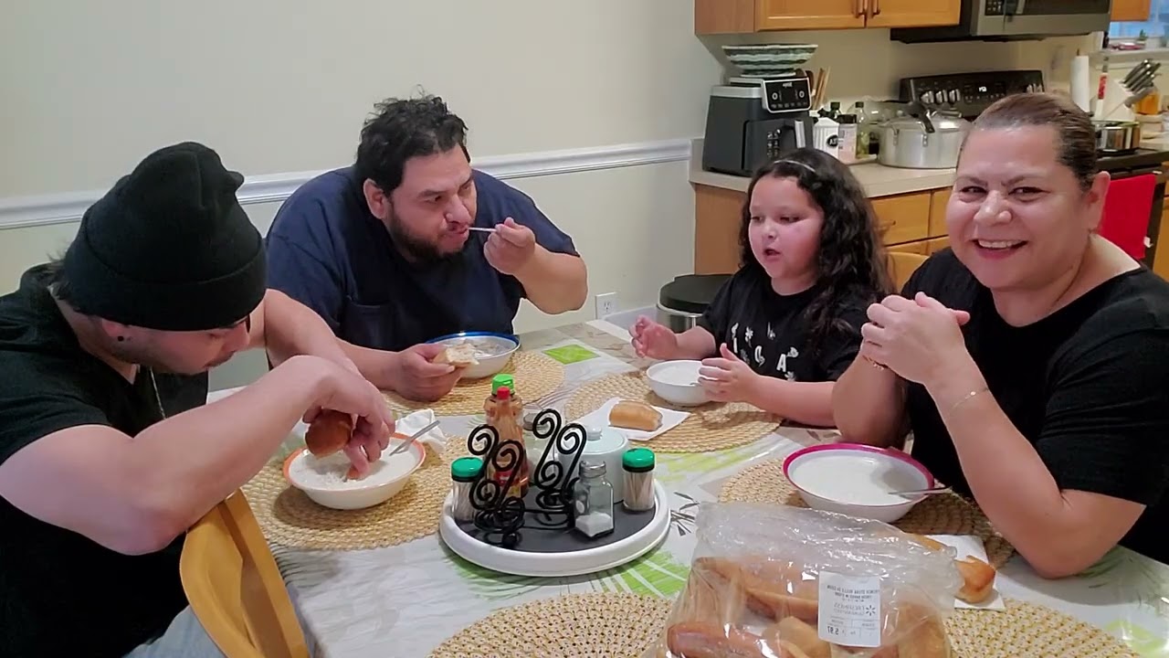 Cenando con arros en leche 