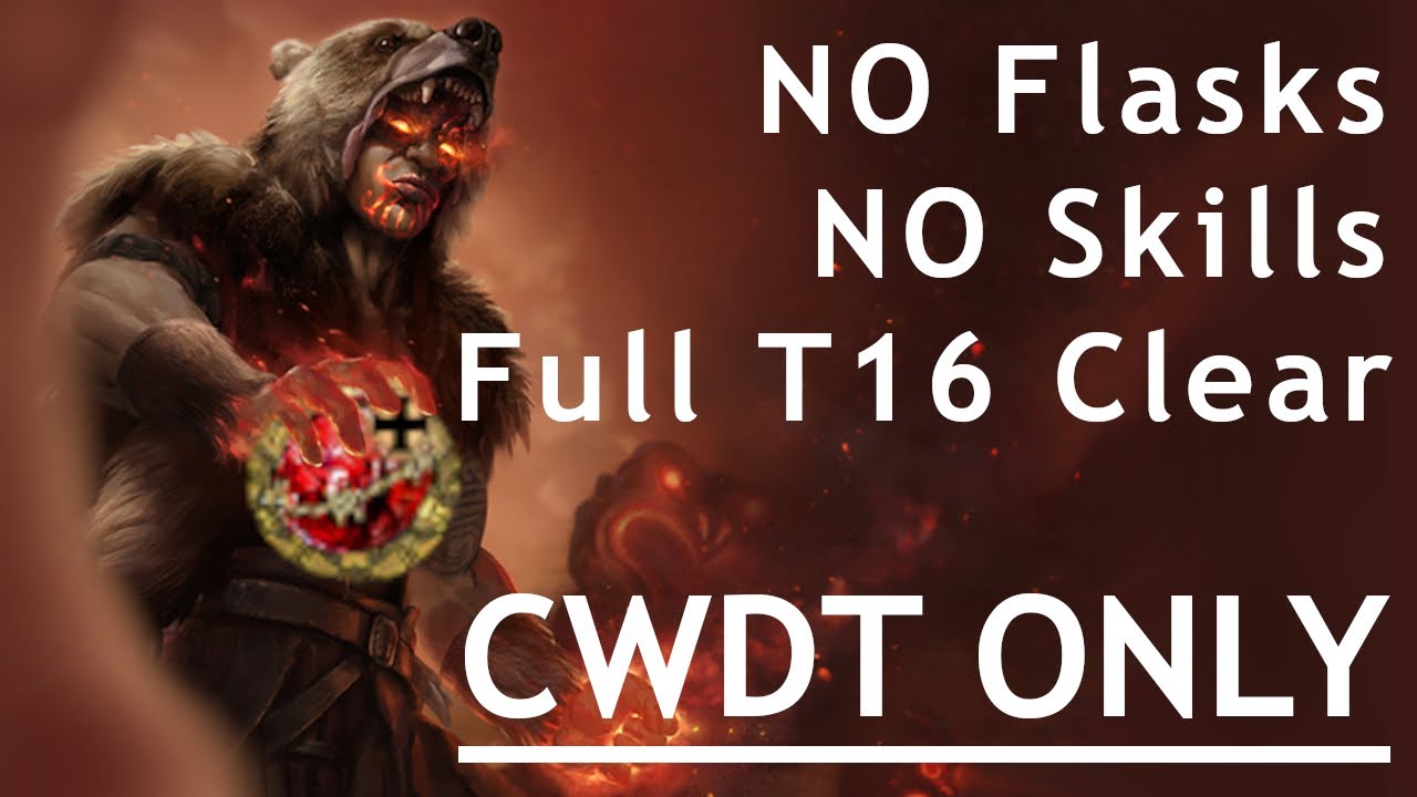 PoE 3.11 - CWDT Chieftain ZERO Flask ZERO Skills full T16 Clear - Harvest Softcore