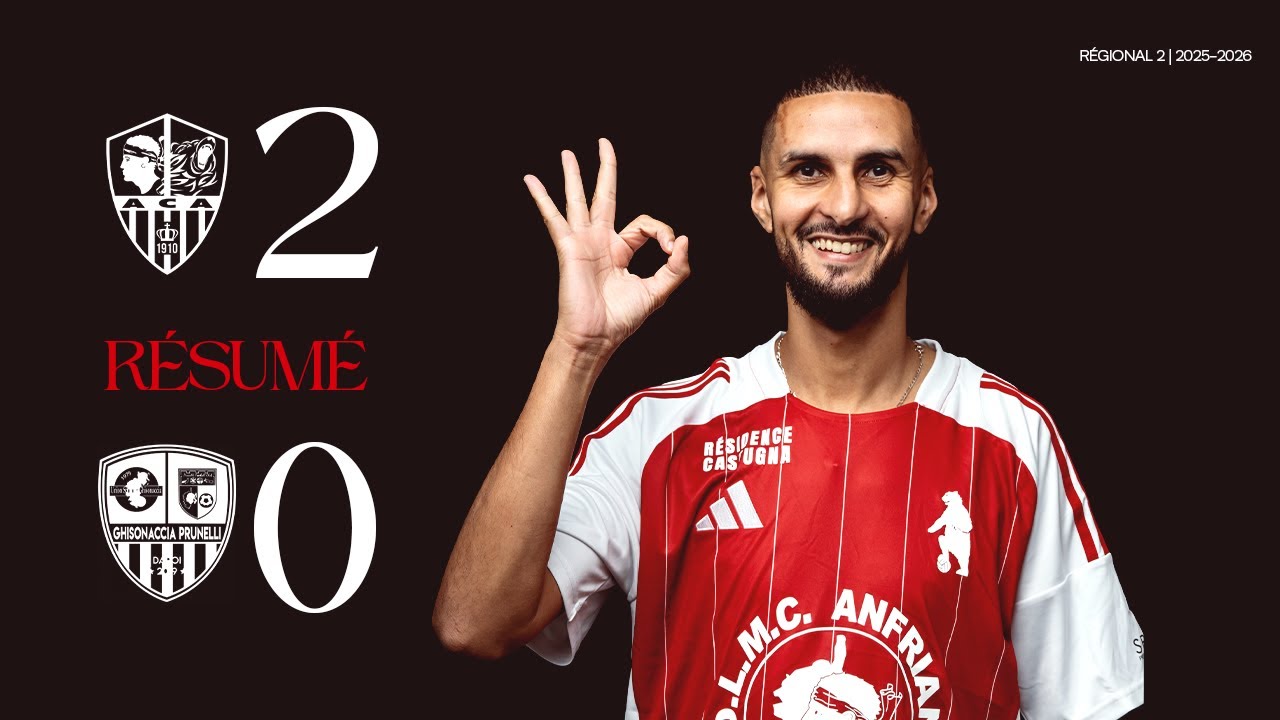 AC Ajaccio &ndash; Ghisonaccia Prunelli (2-0) R&eacute;sum&eacute; / 2025-2026