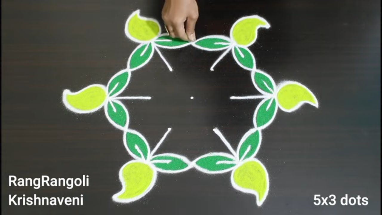 🌺Угади Специальный Муггулу (5x3 точки)🌺Угади Ранголи 2026 от РангРанголи Кришнавени