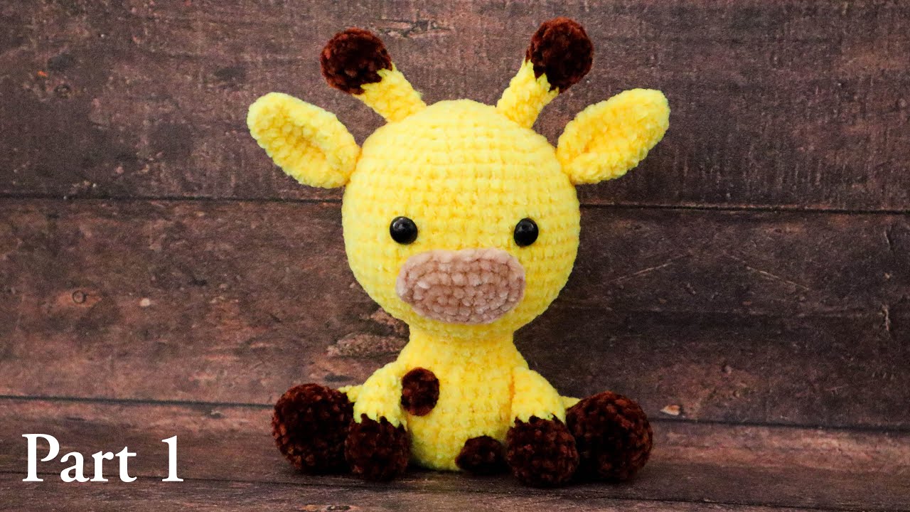 GIRAFFE | PART 1 | VELVET YARN AMIGURUMI CROCHET TUTORIAL