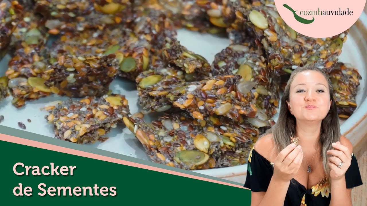 CRACKER DE SEMENTES - BISCOITO SAUDÁVEL E VEGANO | Cozinhatividade | BISCOITO VEGANO