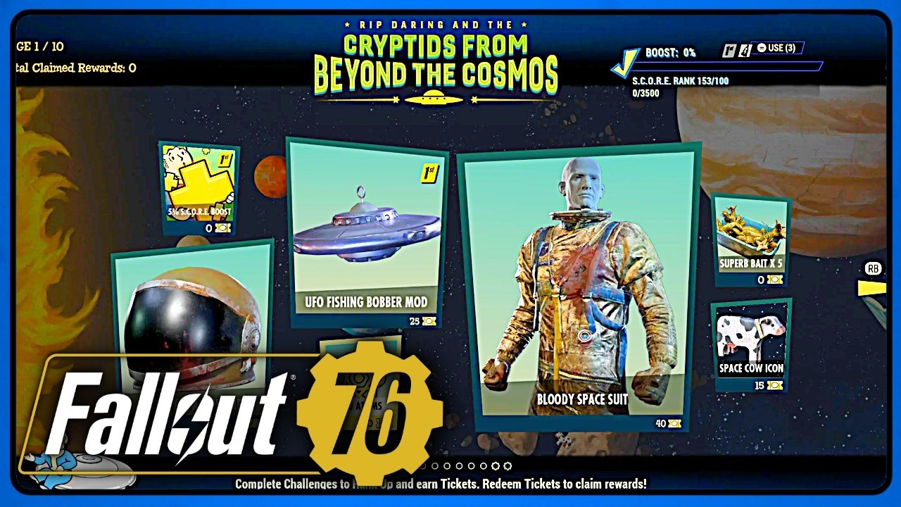 Fallout 76 Season 24: ALL Rewards! Rip Daring & Cryptids from Beyond the Cosmos (Just Released)
