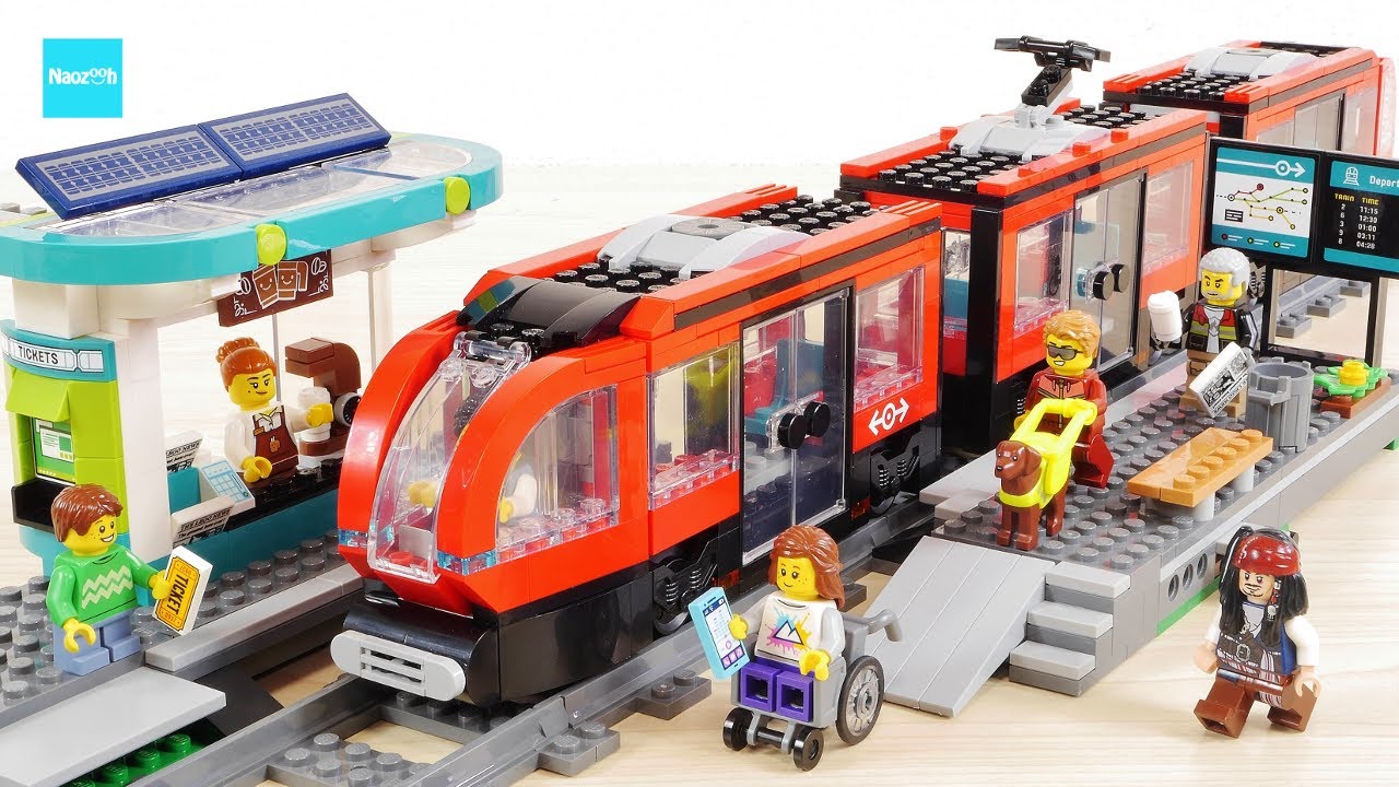 レゴ シティ ダウンタウン路面電車と停留所 60423 トレイン ／ LEGO City Car Downtown Streetcar and Station Speed build & Review