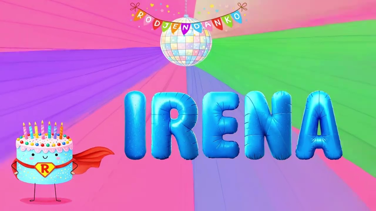 Rođendan &ndash; Irena &ndash; Personalizovana rođendanska pesma | Rodjendanko | Danas nam je divan dan