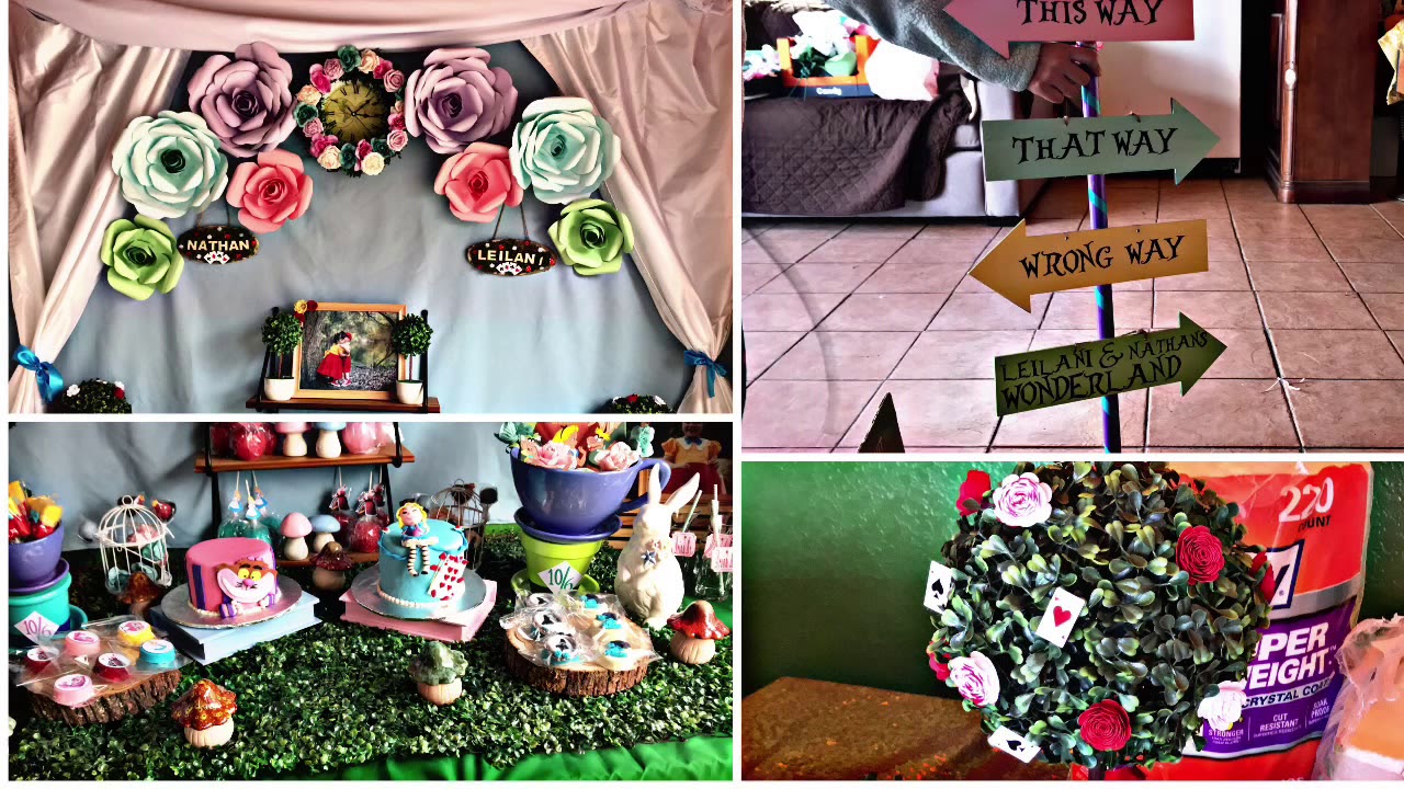 Twin’s Alice In Wonderland Party