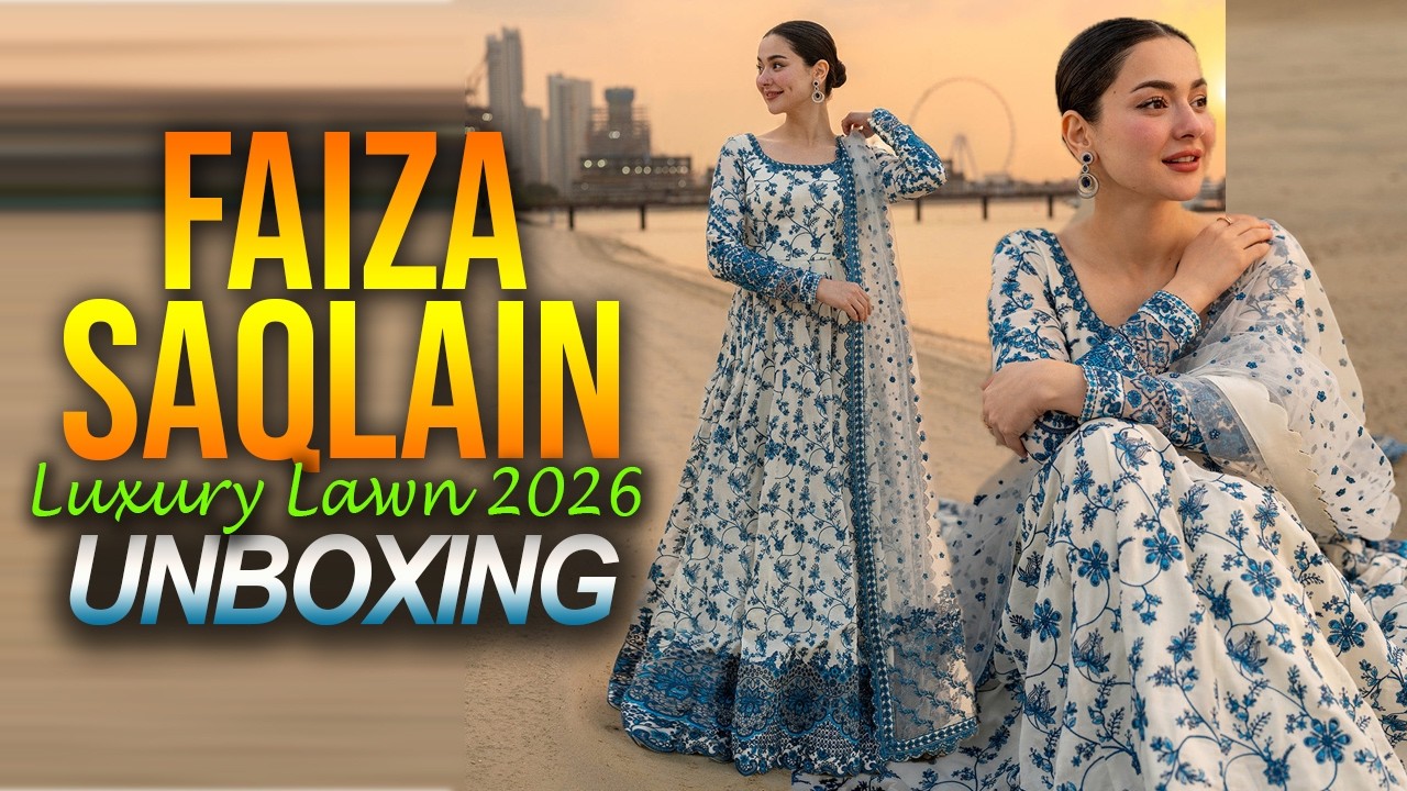 Faiza Saqlain New Luxury Lawn Collection 2026 UNBOXING | Code Jehona