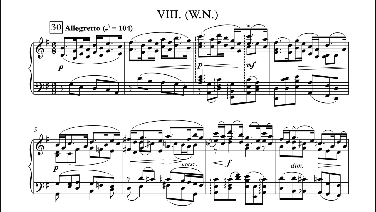 Elgar - Enigma Variations (piano solo)