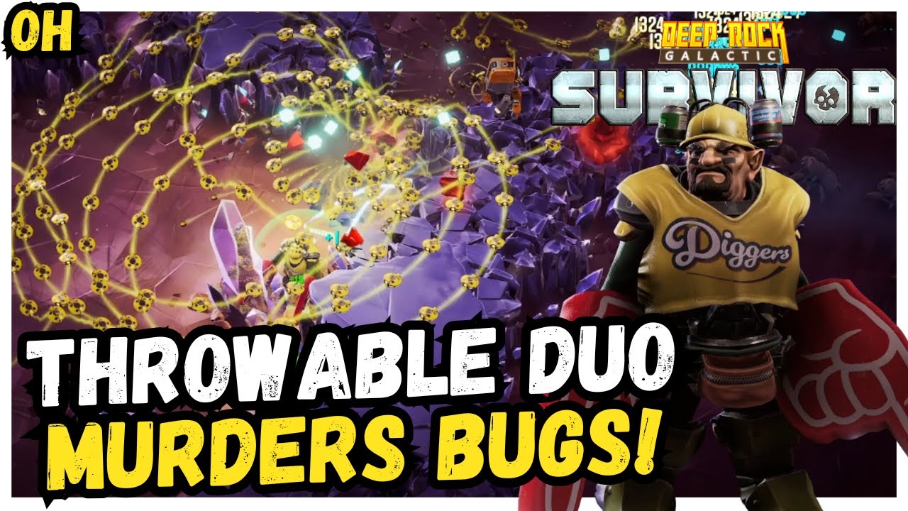 Throwable Duo MURDERS Bugs! Deep Rock Galactic Survivor!