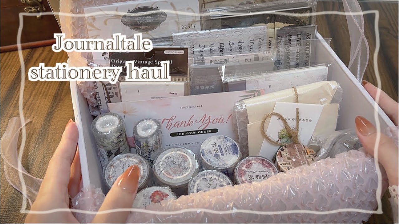 【Unboxing】新しい素材でコラージュする♡コラージュ素材の開封＊stationery haul＊Journaltale＊ASMR