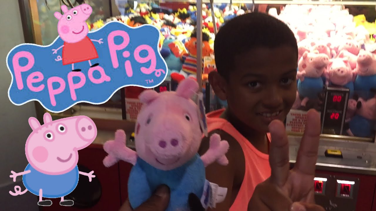 Peppa Pig Claw Machine - George Plush WIN - Hershey Park Arcade