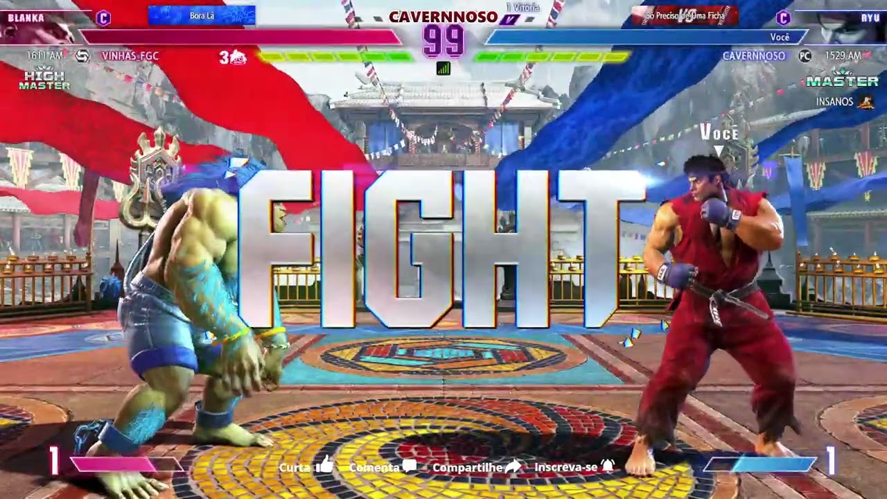 #blanka VS #ryu - Vinhas_FGC   VS CAVERNNOSO - #sf6 #streetfighter6 #ranked