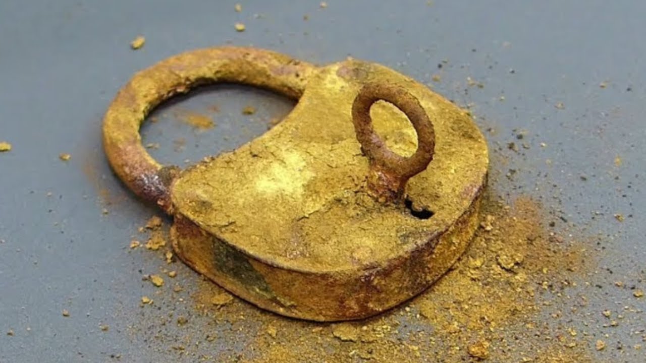 Реставрация чрезвычайно ржавого старинного замка - Реставрация старинного ржавого замка