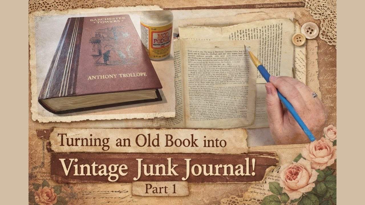 Turning an Old Book into a Vintage Junk Journal | Part 1 ✂️📖 Beginner