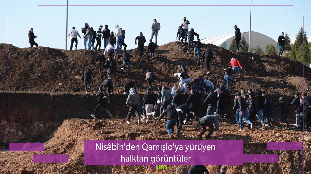 Nisêbîn'den Qamişlo'ya yürüyen halktan görüntüler