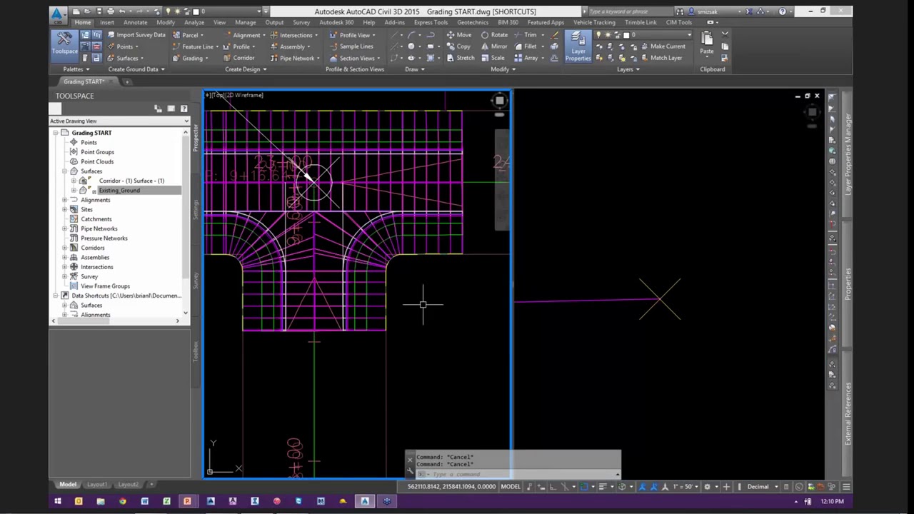 Civil 3D Lot and Road Grading for Residential Development
