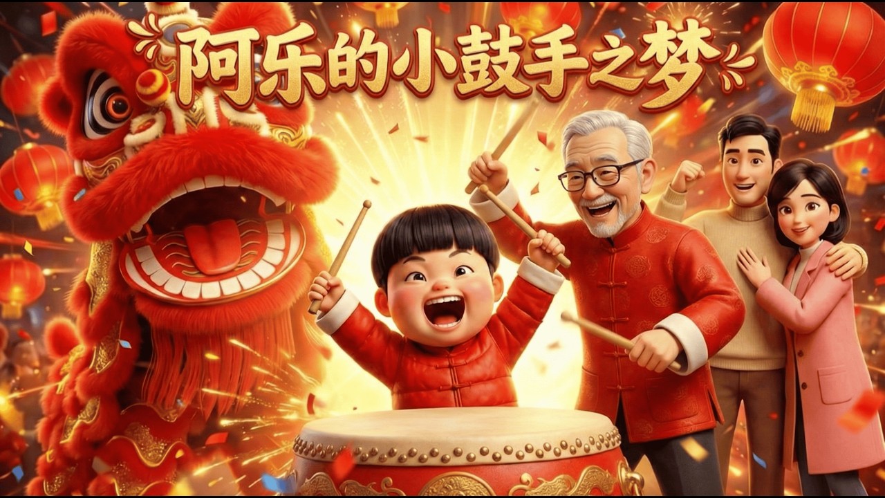 过年啦！我做不好怎么办？🧨 阿乐的小鼓手梦 | 儿童情商教育| CNY Story: Kids Confidence