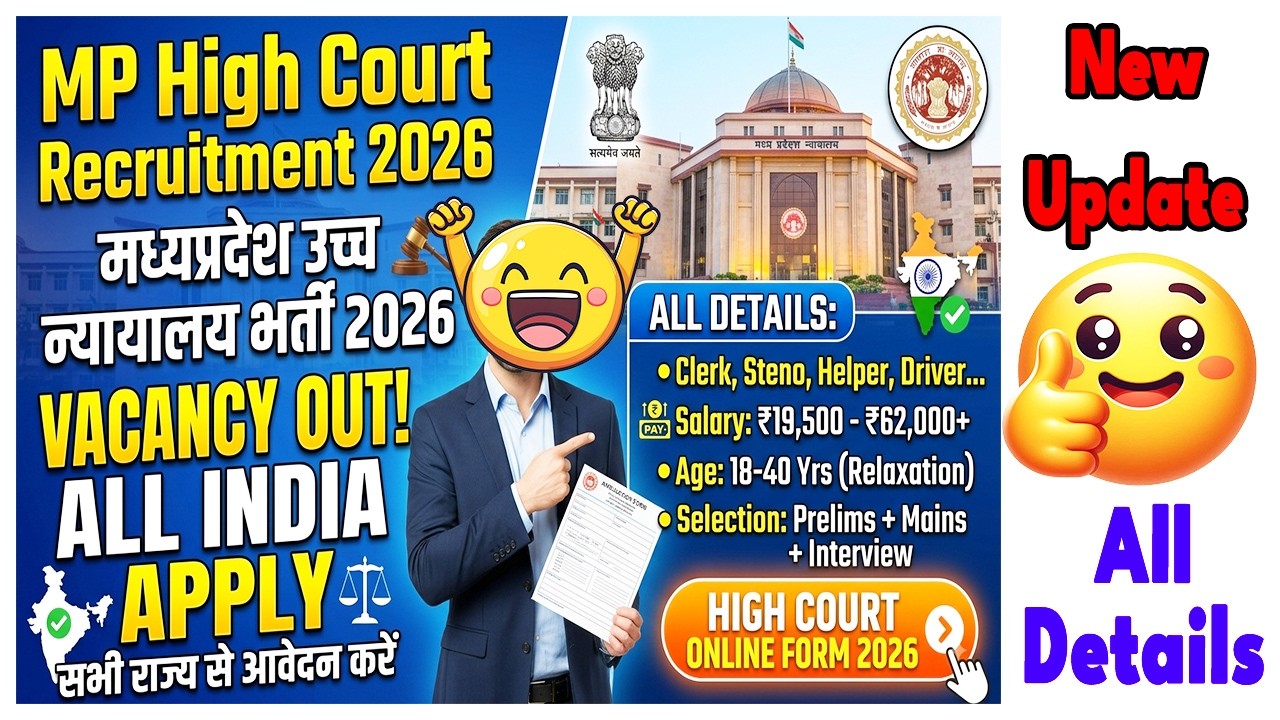 MP High Court Vacancy 2026|MP HIGH COURT ASSISTANT GRADE 3 VACANCY 2026 MPHC AG3 EXAM #mpgovtjob2026