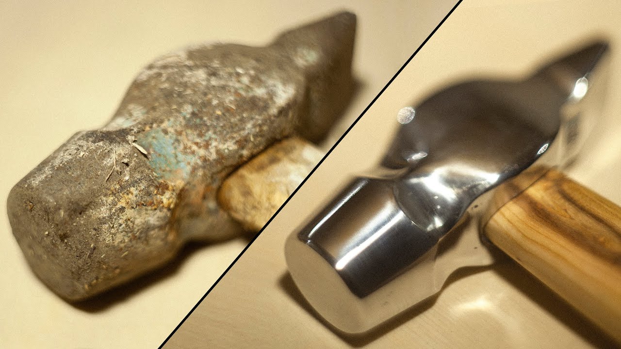 До и после. Реставрация старого молотка из СССР! Ручная работа.