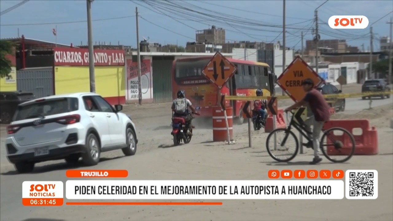 Trujillo: piden celeridad en el mejoramiento de la autopista a Huanchaco