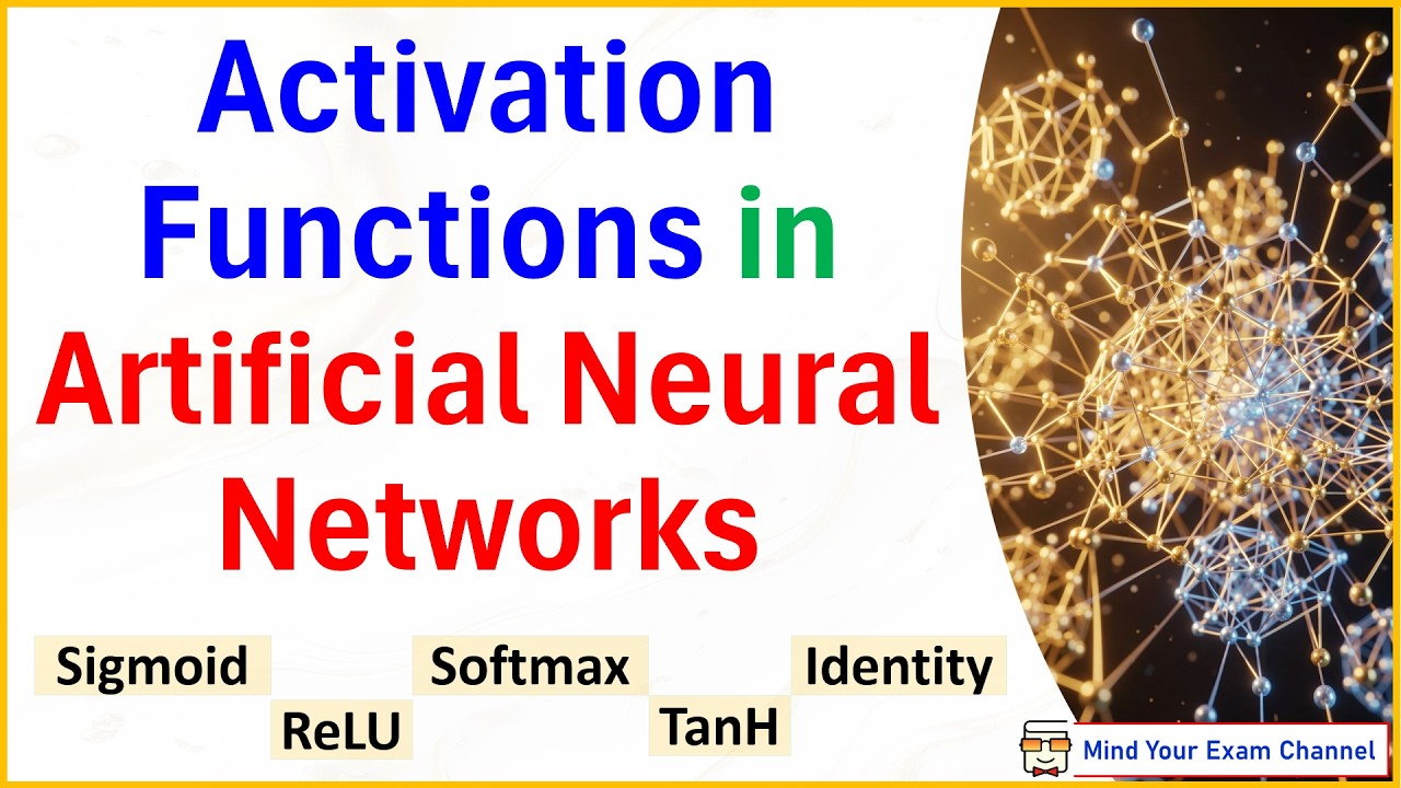 Activation Functions: ReLU, TanH, Sigmoid, Softmax, Identity | ANN | Artificial Neural Network | ML