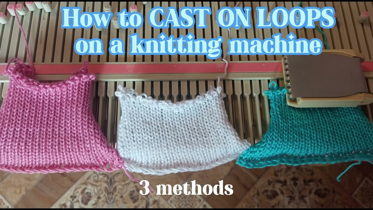 How to cast on loops on a knitting machine, how to start knitting #knittingmachine #silverreedlk150