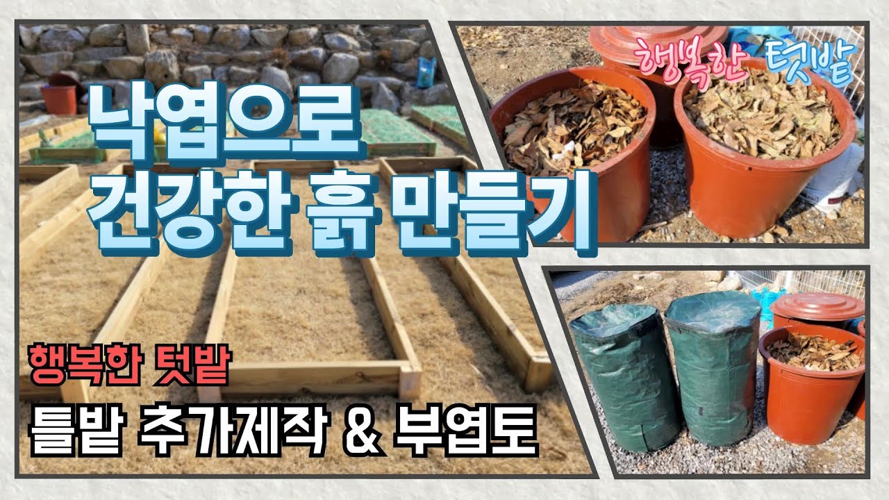 행복한텃밭 틀텃밭 낙엽으로 건강한 흙 만들기 유기농 쿠바식 틀텃밭