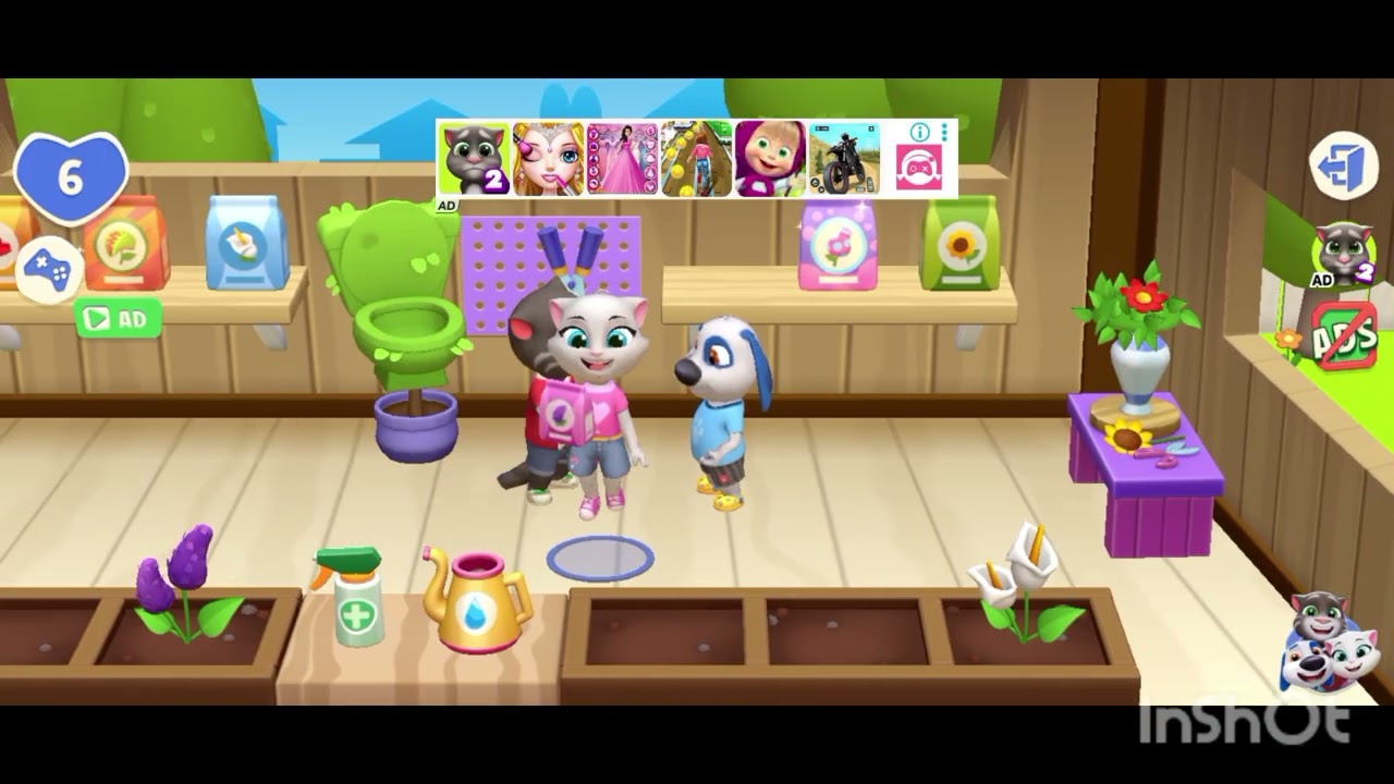 Funny game play 😂😂 and talking tom garden place 