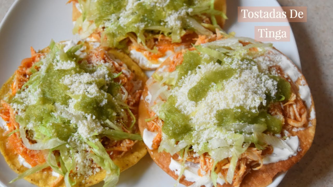 Tostadas De Tinga De Pollo