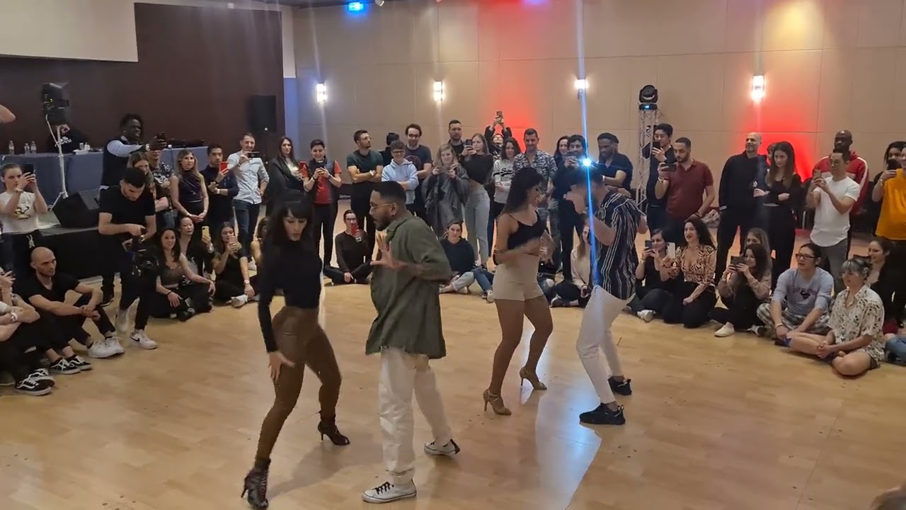 Marco Espejo, Sara Panero, Cornel & Rithika bachata workshop París sensual festival 2022