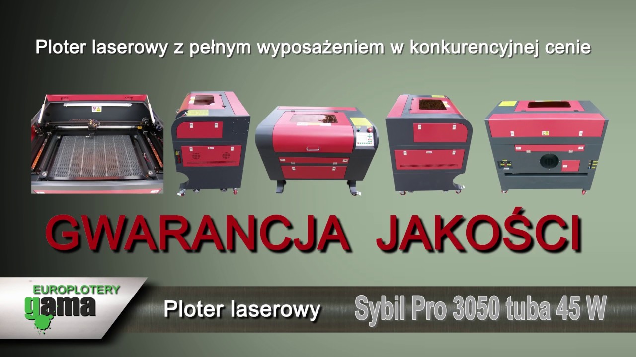 Ploter laserowy prezentacja zastosowanie lasera Sybil Pro 3050  45W