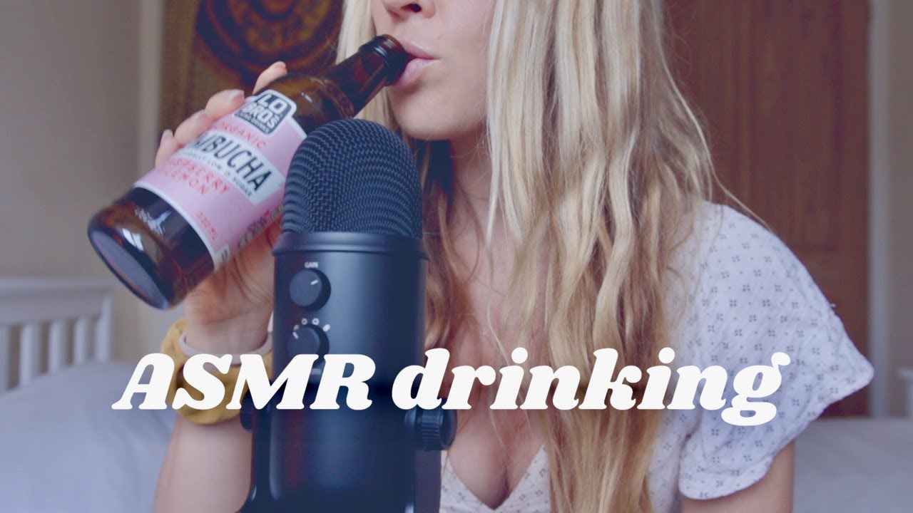 ASMR DRINKING SWALLOWING GULPING Sounds 삼키는 소리
