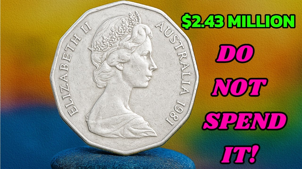 1981 Australian 50 Cent Coin Worth BIG MONEY Rare No Mint Mark Coin  Check Your Change