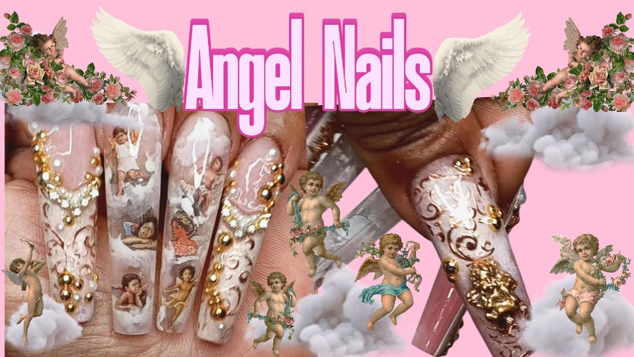 Angel Nails, Polygel Nails😇🪽😇🥰🥰