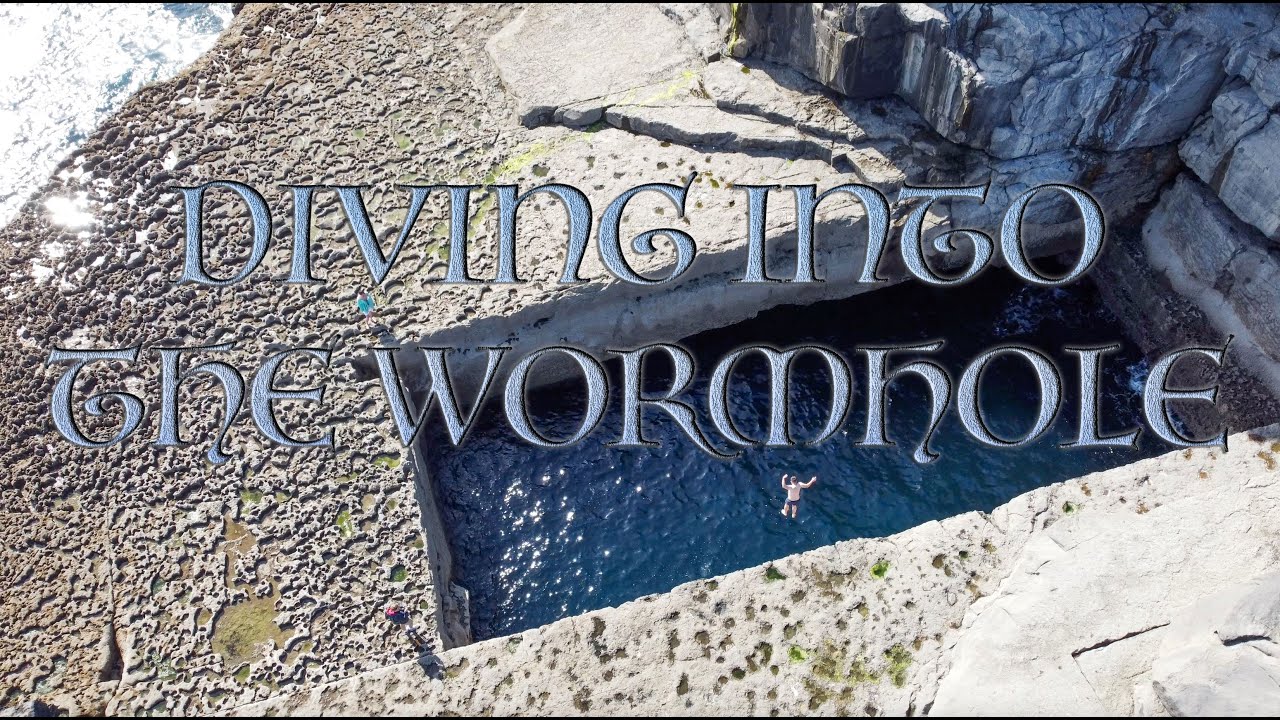 Diving into the Wormhole, Inismore, Aran Islands, Ireland