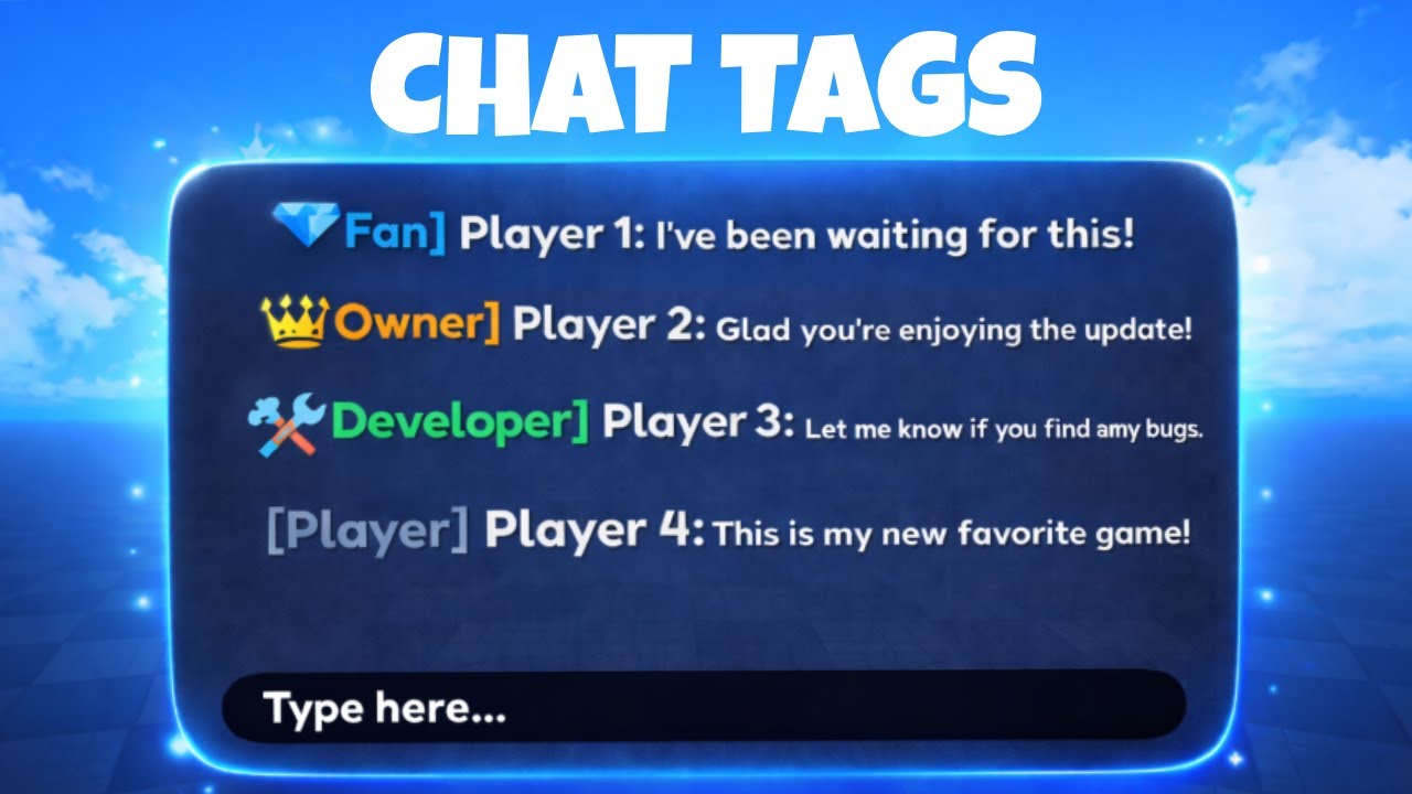 HOW to add CHAT TAGS into your ROBLOX GAME!