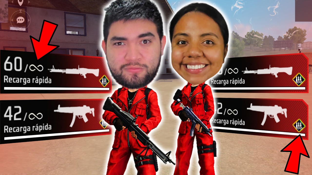 USAMOS LAS NUEVAS ARMAS CON MUNICION INFINITA EN FREEFIRE 😱