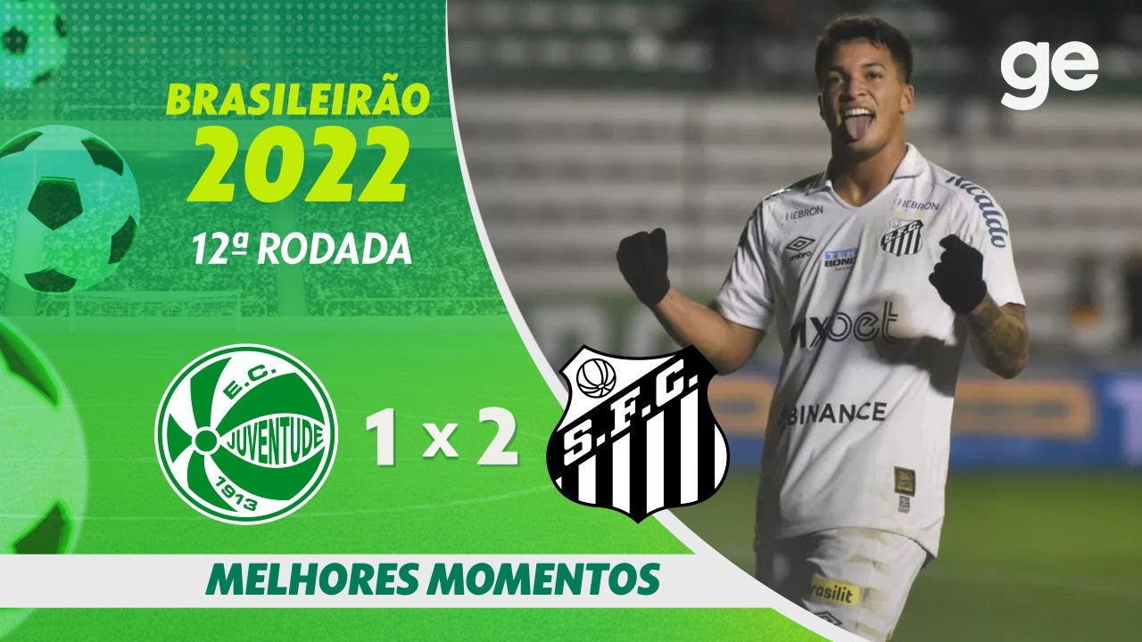 JUVENTUDE 1 X 2 SANTOS | MELHORES MOMENTOS | 12&ordf; RODADA BRASILEIR&Atilde;O 2022 | ge.globo