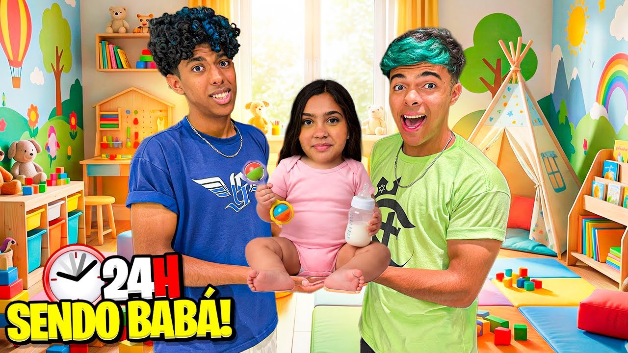 FICAMOS DE BABÁ DA LORENA PINA POR 24 HORAS!! *ela sumiu!😱