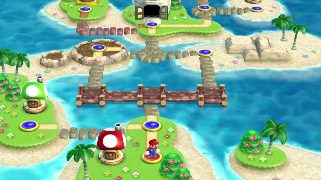 World 4 Map - New Super Mario Bros Wii (Extended 15 Minutes)