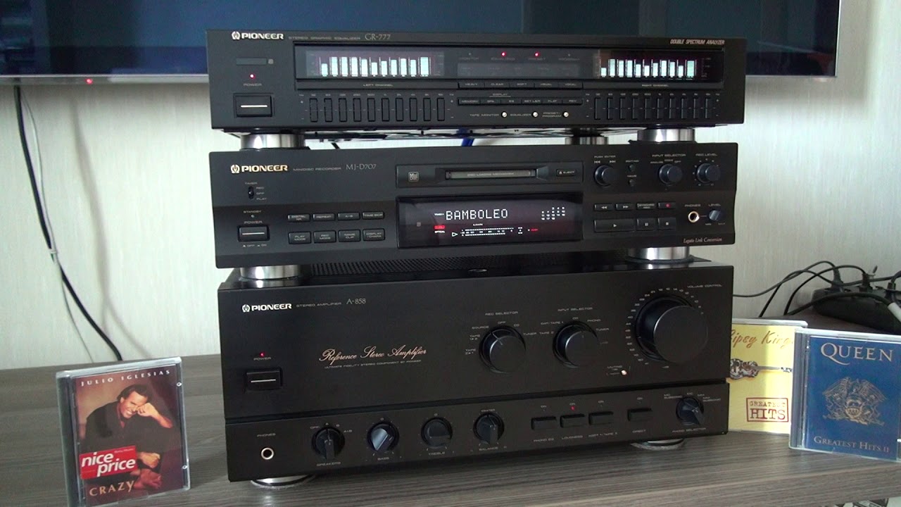MD-player Pioneer MJ-D707, amplifier Pioneer A-858 & graphic equalizer Pioneer GR-777