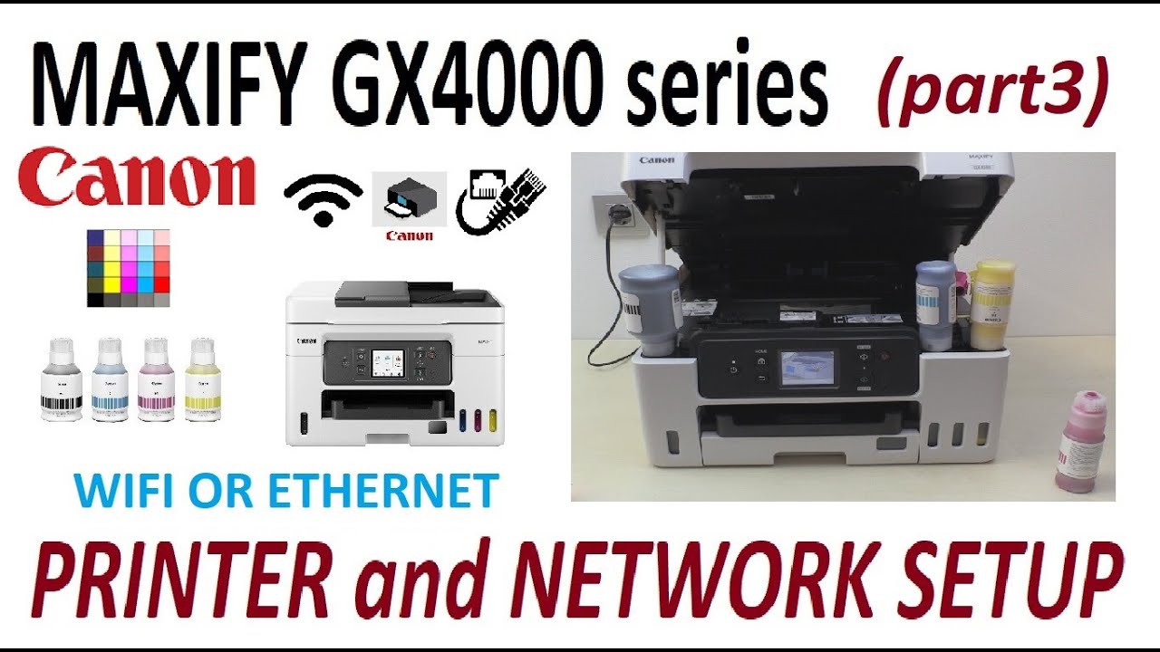Canon MAXIFY GX4010 GX4020 GX4030 GX4040 GX4050 GX4060 GX4070 GX4080 Настройка принтера и Wi-Fi (...