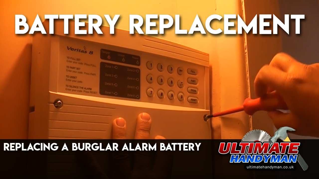 Replacing a burglar alarm battery